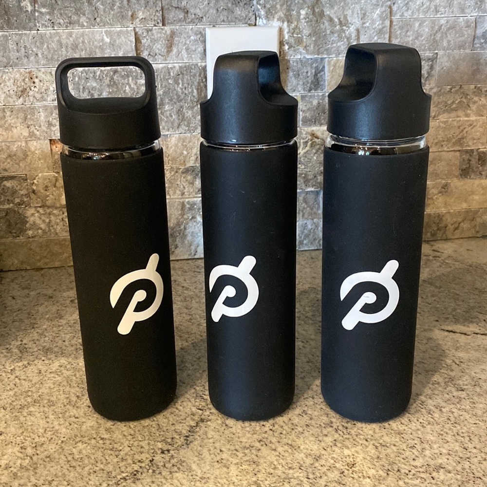 NEW Set of 3 Glass Peloton Water Bottles